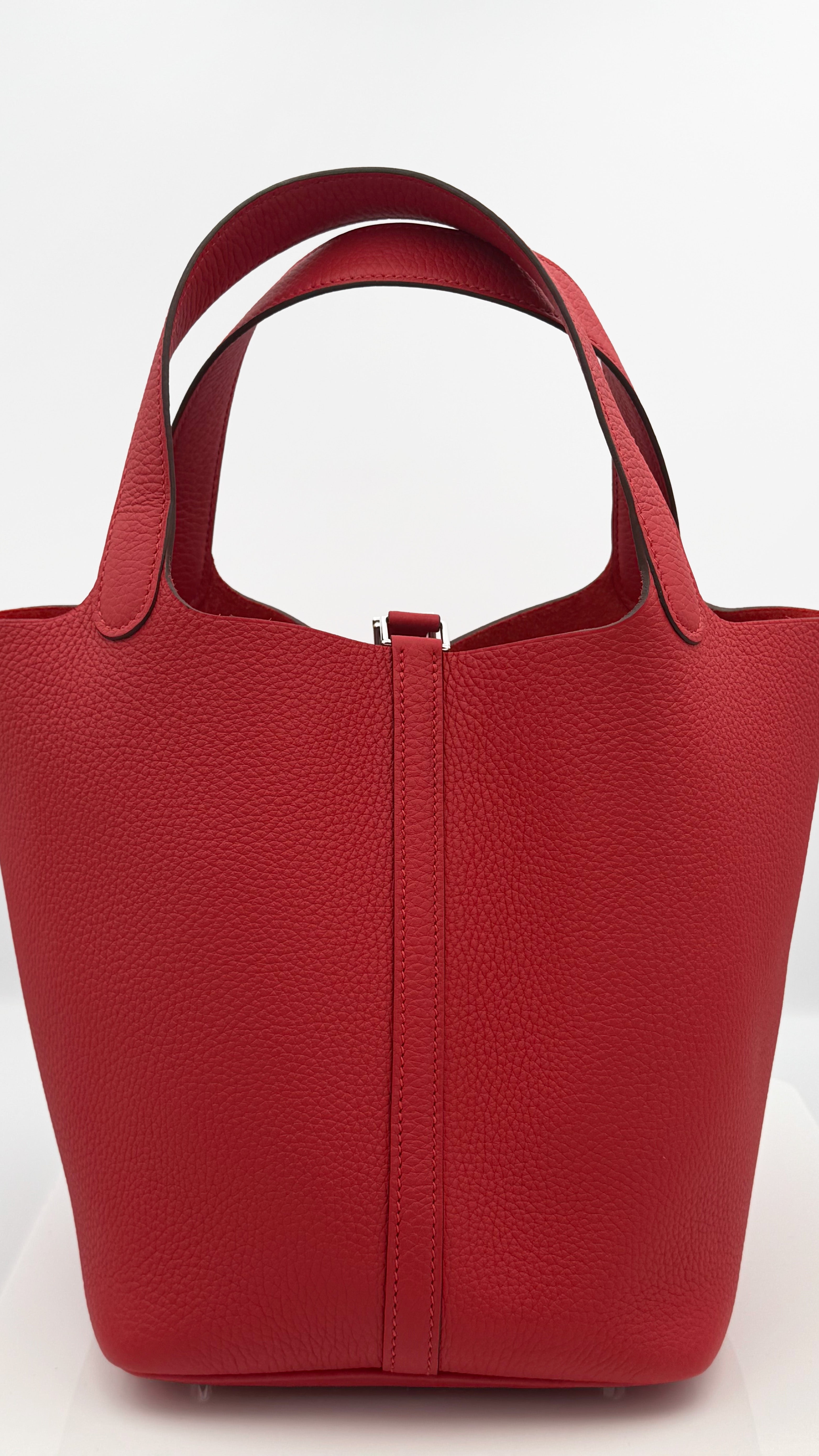 Hermès Picotin Lock PM in Rouge Casaque